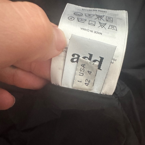 Add Down Black Belted Puffer Jacket with Fur Trim - Picture 6 of 8